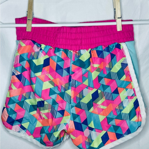 Sketchers Girls Athletic/ Soccer Shorts, Color Pink, Light Blue Size 7, 8 - Picture 3 of 5